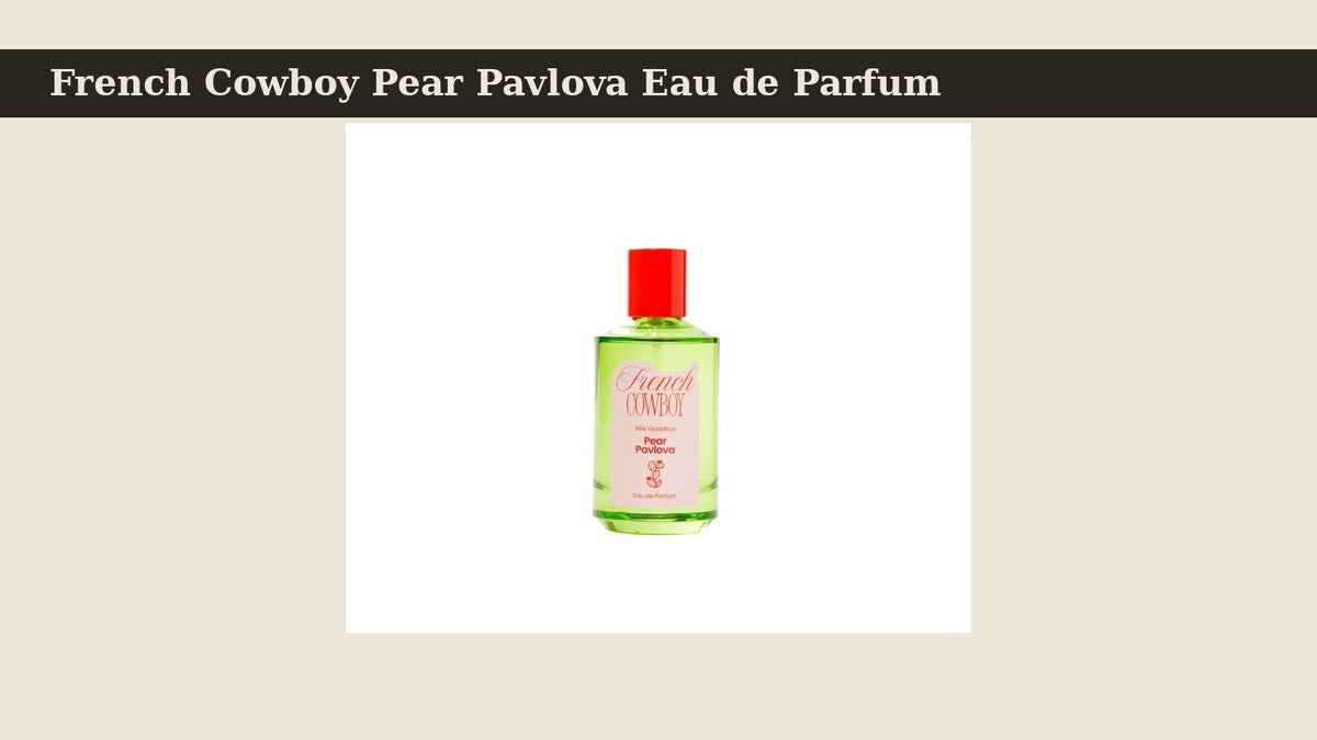 French Cowboy Pear Pavlova Eau de Parfum fragrance bottle