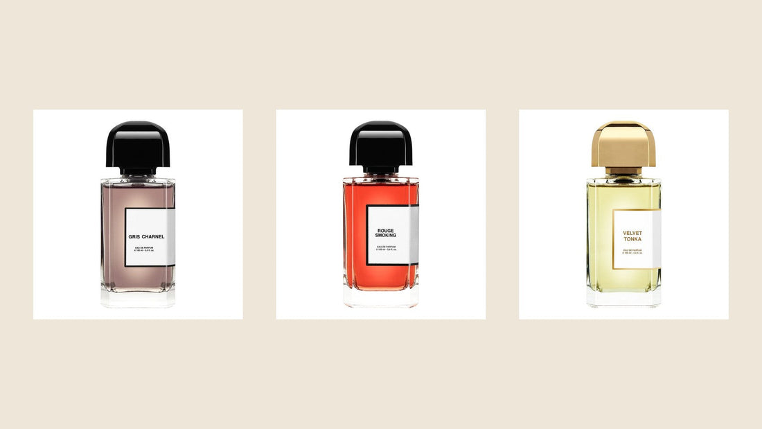 BDK Parfums bottles - Gris Charnel, Rouge Smoking and Velvet Tonka