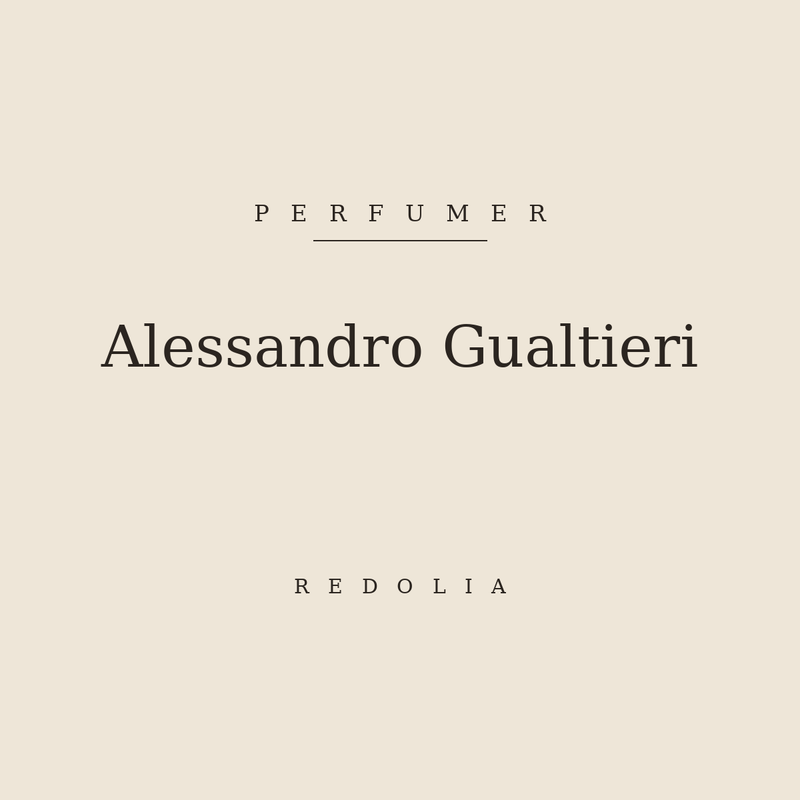 Perfumer card for Alessandro Gualtieri at Redolia