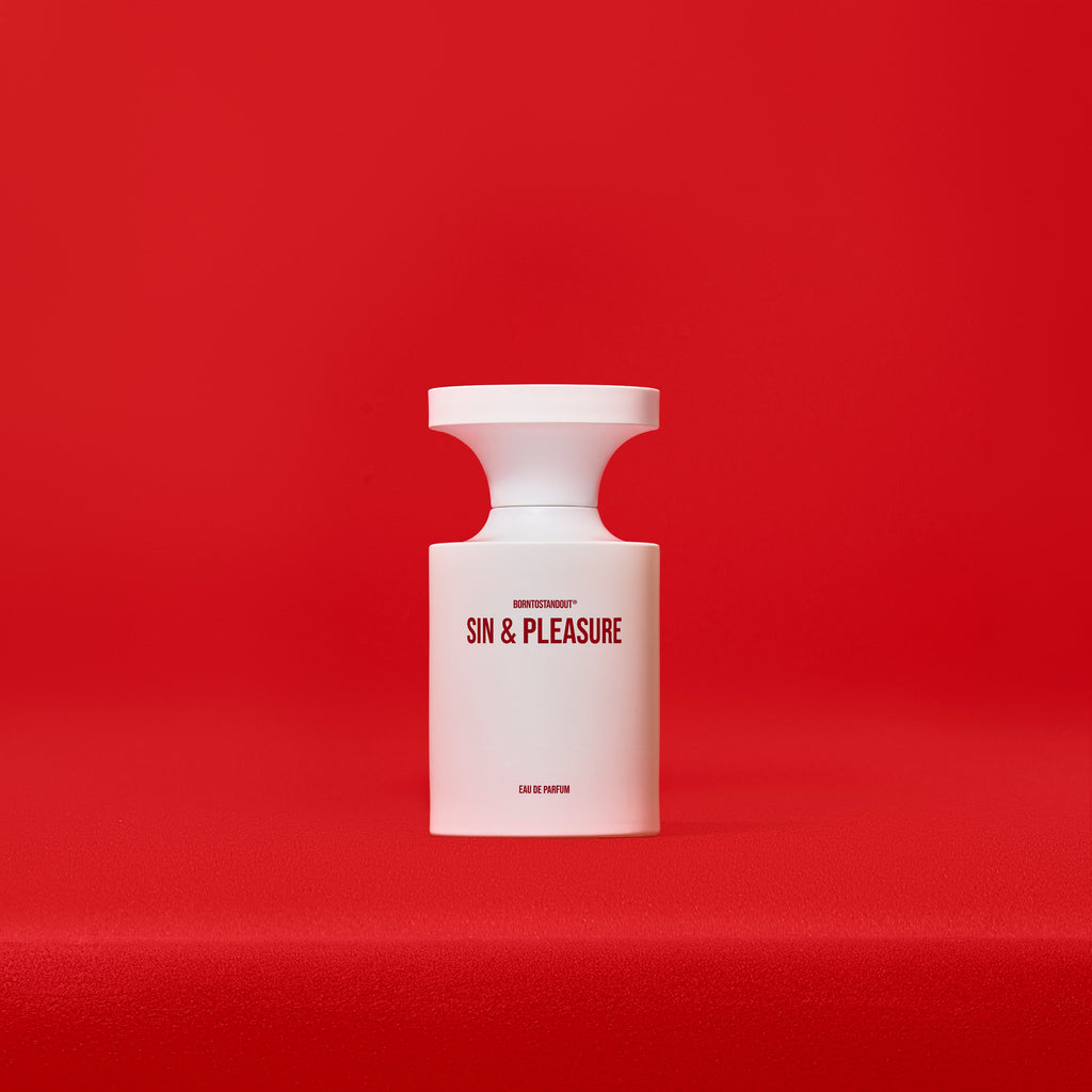 BORNTOSTANDOUT Sin & Pleasure bottle detail
