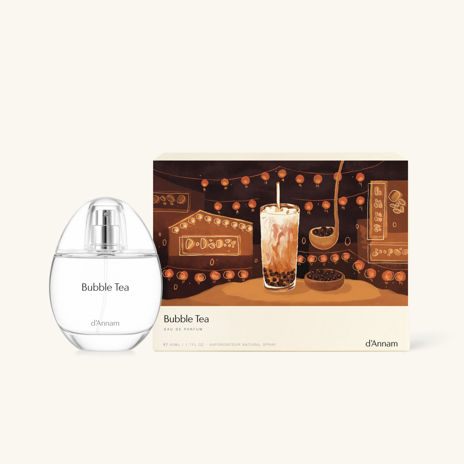 d'Annam Bubble Tea bottle and gift box