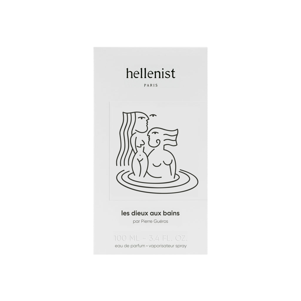 Hellenist Les Dieux aux Bains bottle and box