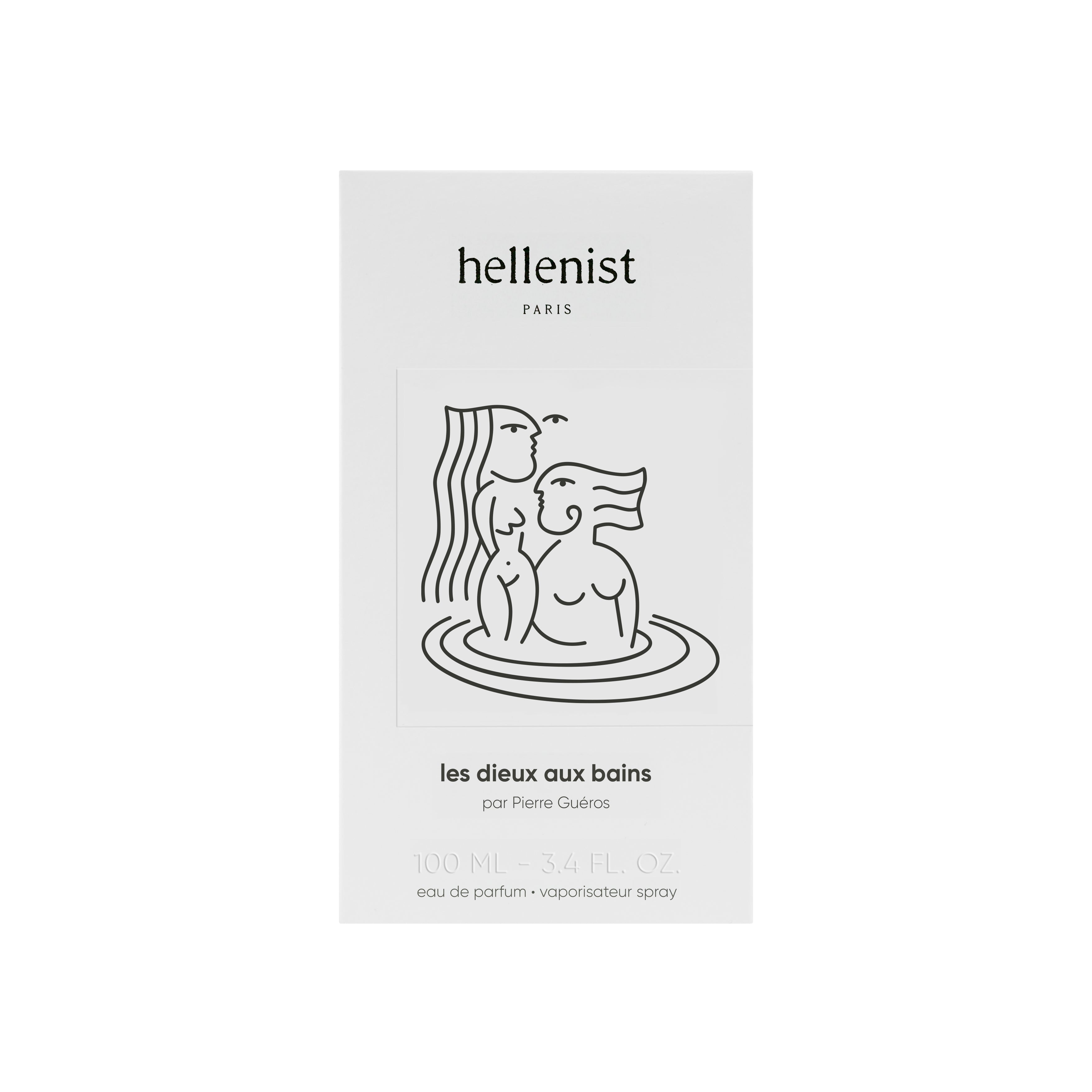 Hellenist Les Dieux aux Bains bottle and box