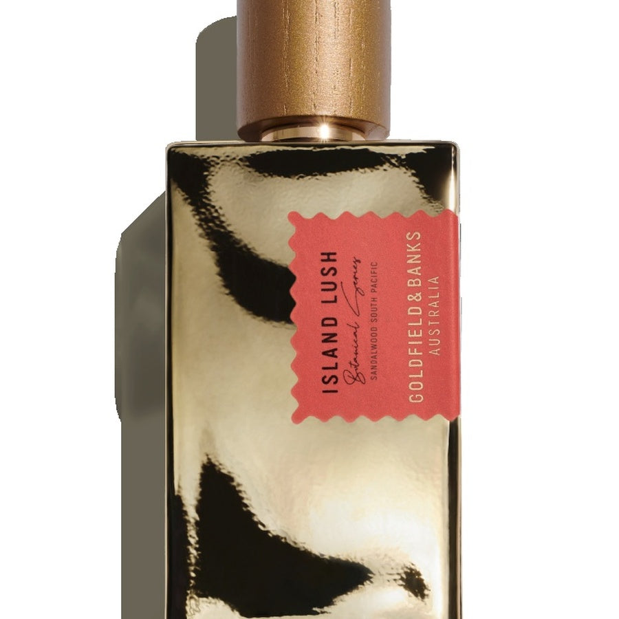 Goldfield & Banks Island Lush bottle detail