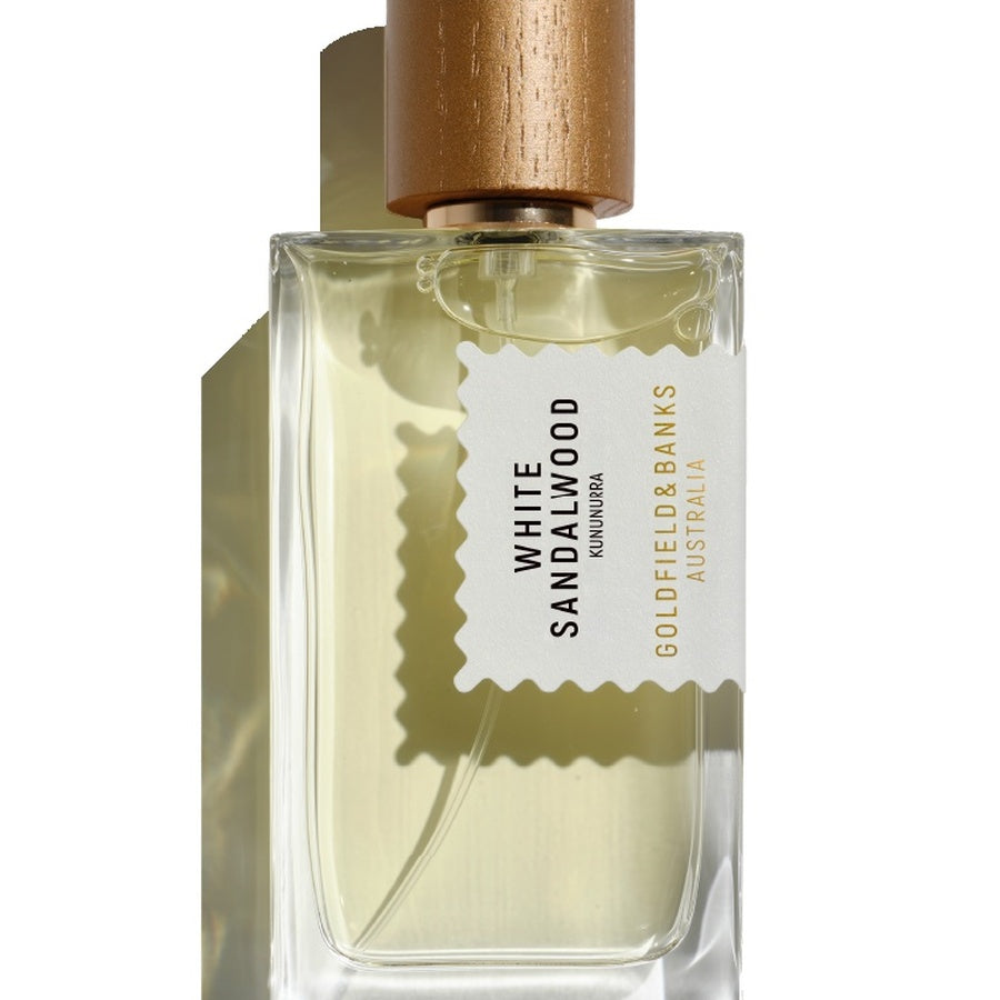 Goldfield & Banks White Sandalwood bottle detail