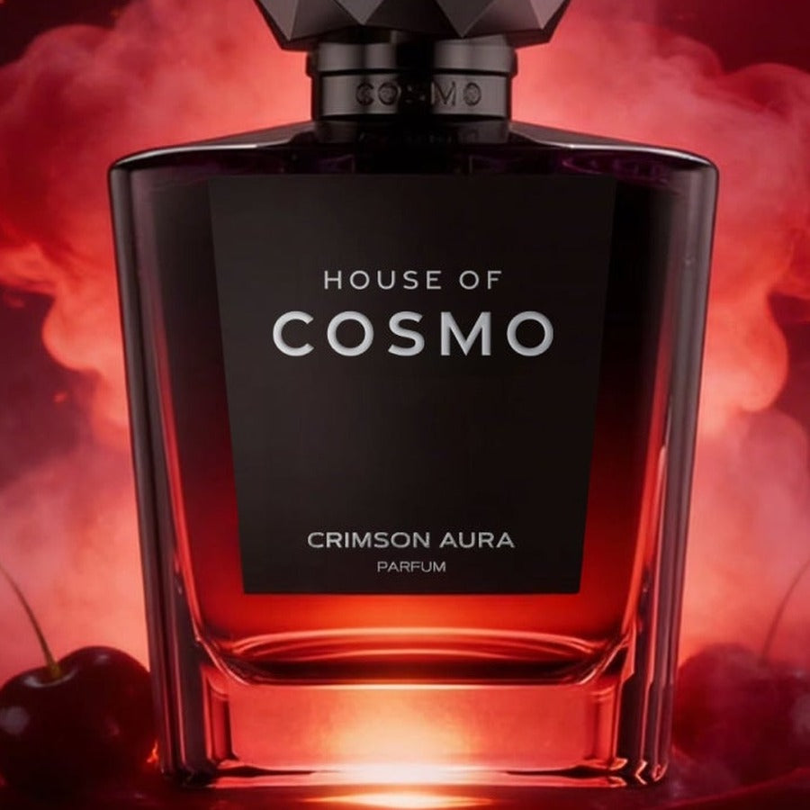 House of Cosmo Crimson Aura bottle